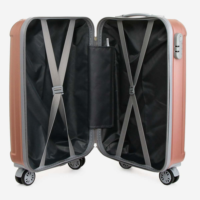 Travel Basic Ciao Cloe 20-Inch Small Hard Case Luggage in Rose Gold