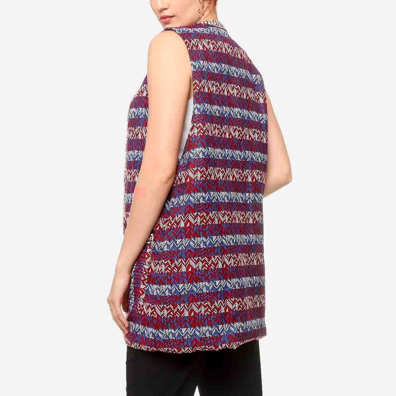 VESTTAPEST/BLUE/M/NODIM KULTURA FILIPINO ETHNIC VEST