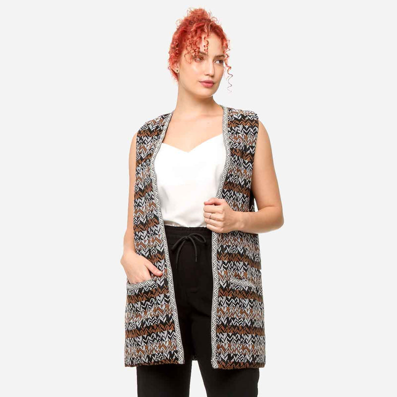 VESTTAPEST/BROWN/S/NODIM KULTURA FILIPINO ETHNIC VEST