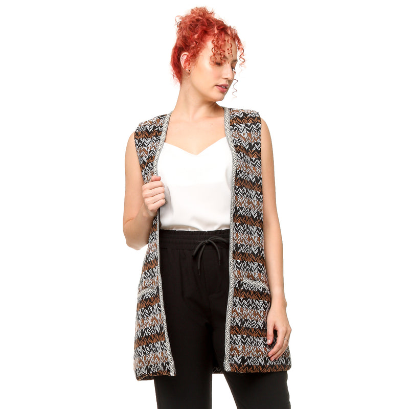 VESTTAPEST/BROWN/S/NODIM KULTURA FILIPINO ETHNIC VEST