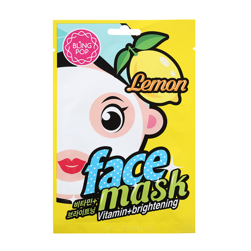 Blingpop Lemon Vitamin + Brightening Face Mask Sheet