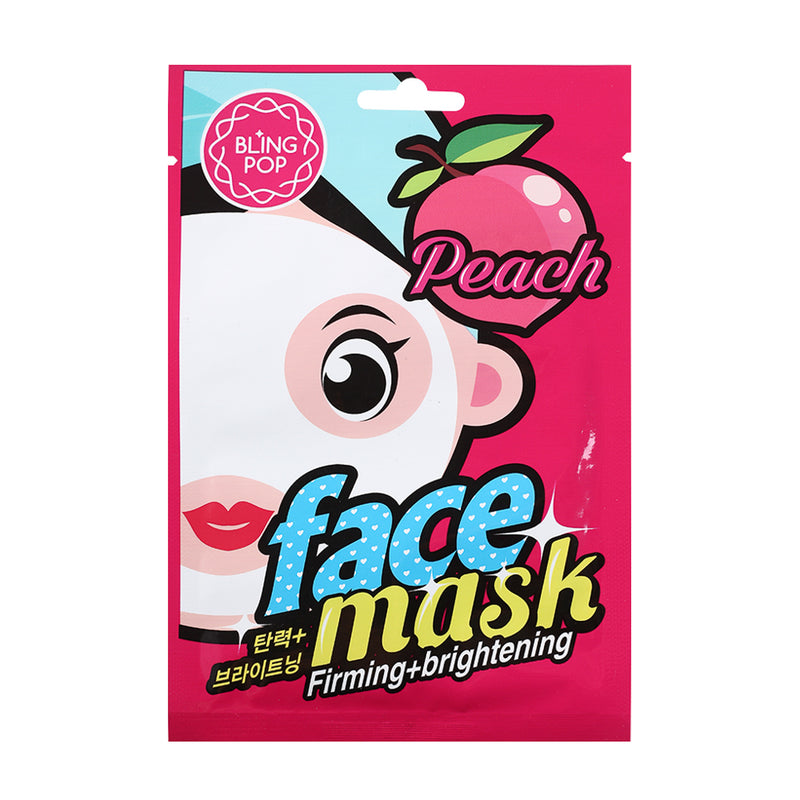 Blingpop Peach Firming + Brightening Face Mask Sheet