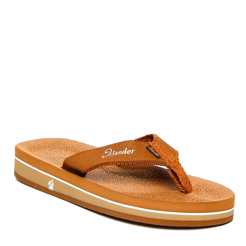 ISLANDERRE/KHAKI/5/NODIM ISLANDER REGULARS RUBBER SLIPPERS