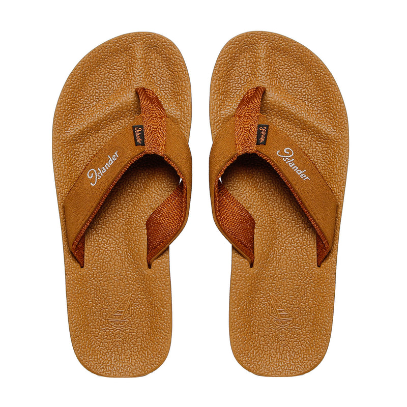 ISLANDERRE/KHAKI/5/NODIM ISLANDER REGULARS RUBBER SLIPPERS