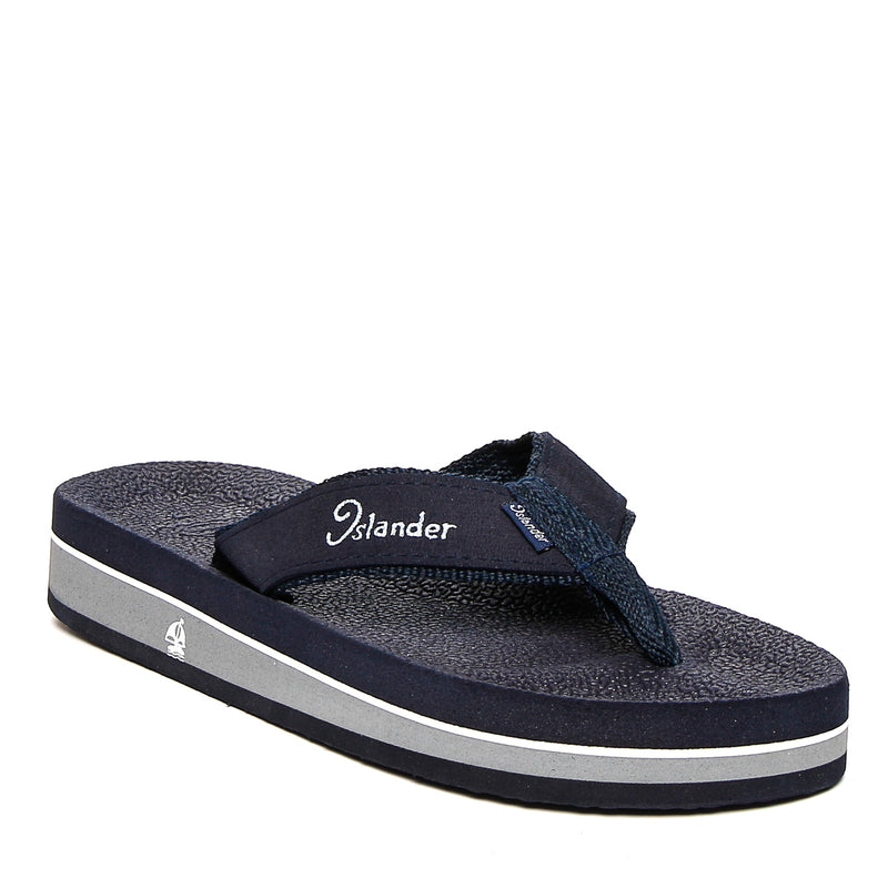 ISLANDERRE/NAVYB/5/NODIM ISLANDER REGULARS RUBBER SLIPPERS