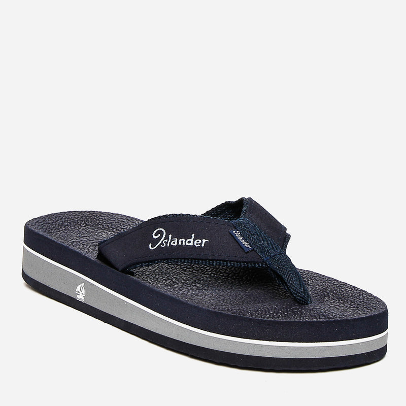 ISLANDERRE/NAVYB/5/NODIM ISLANDER REGULARS RUBBER SLIPPERS