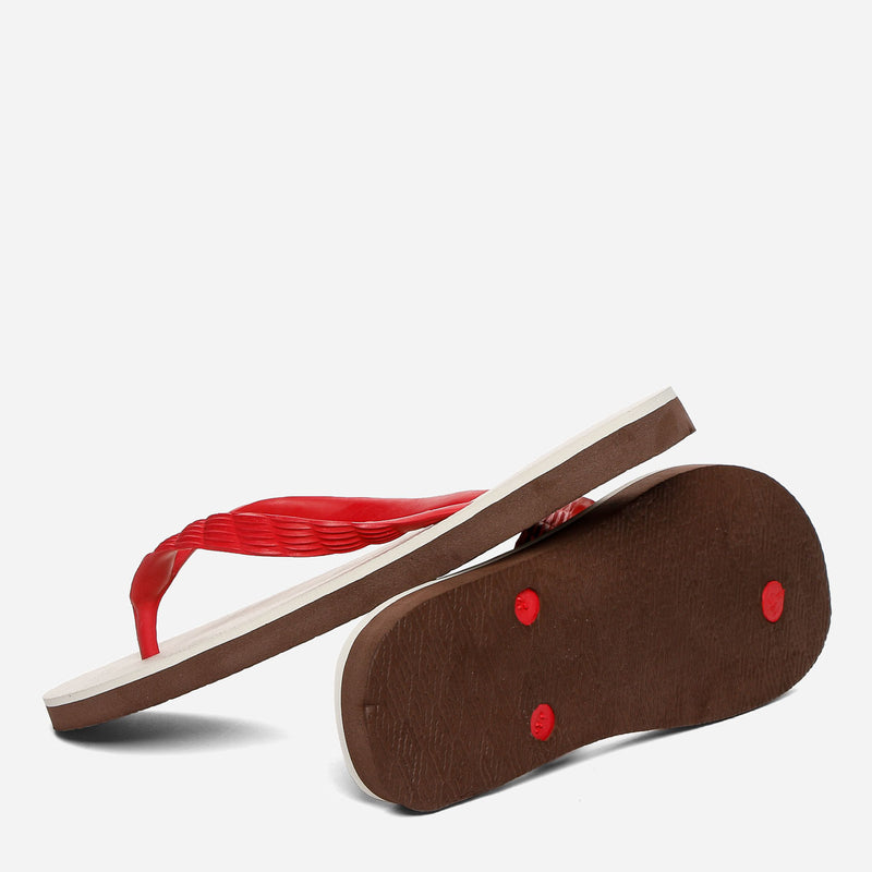 0650 ORIGINAL BEACHWALK RED SIZE 4-5 BEACHWALK ORIGINAL RUBBER SLIPPERS