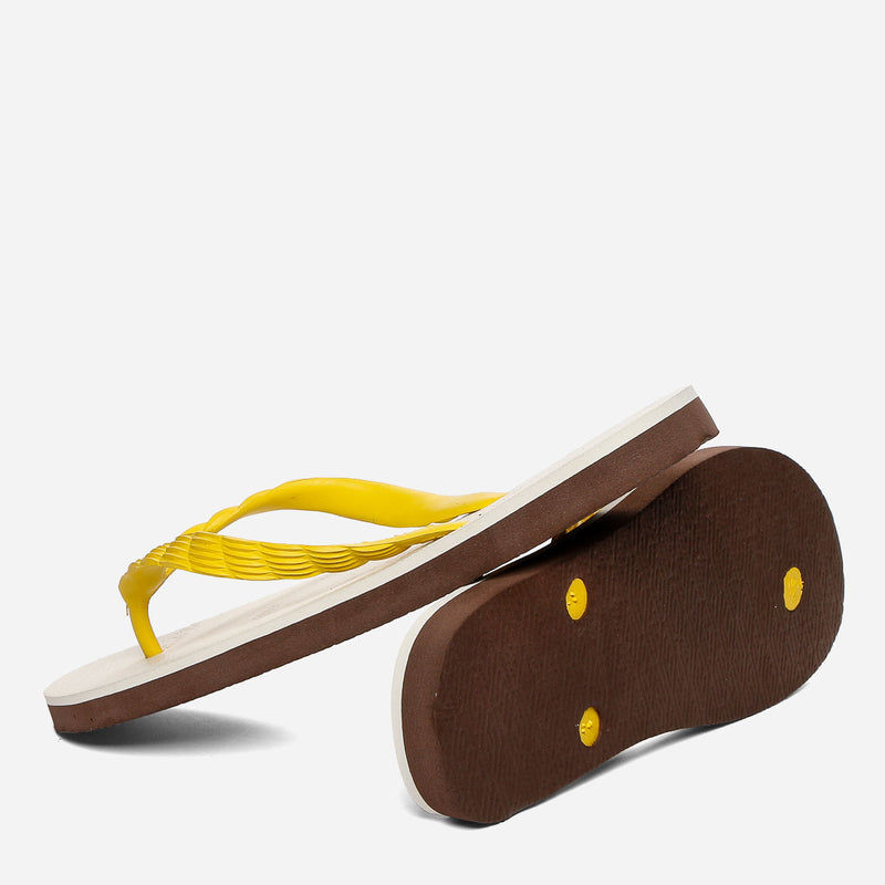 0650 ORIGINAL BEACHWALK YELLOW SIZE 4-5 BEACHWALK ORIGINAL RUBBER SLIPPERS