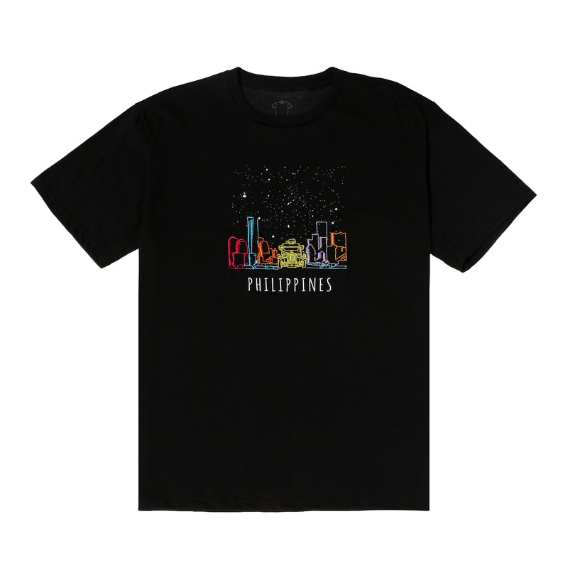 MENSCLRTSP/BLACK/L/NODIM KAMISA BY KULTURA CITY SKYLINE TEE