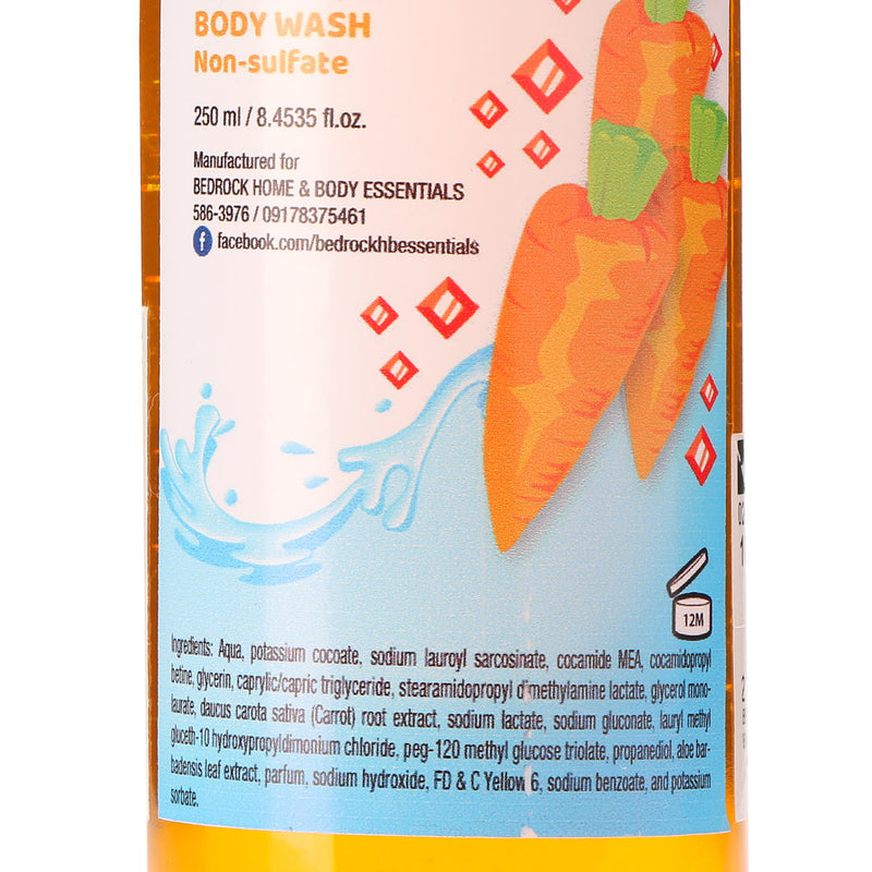 Bedrock Home and Body Essentials 24 Carrot Shampoo and Body Wash 250ml