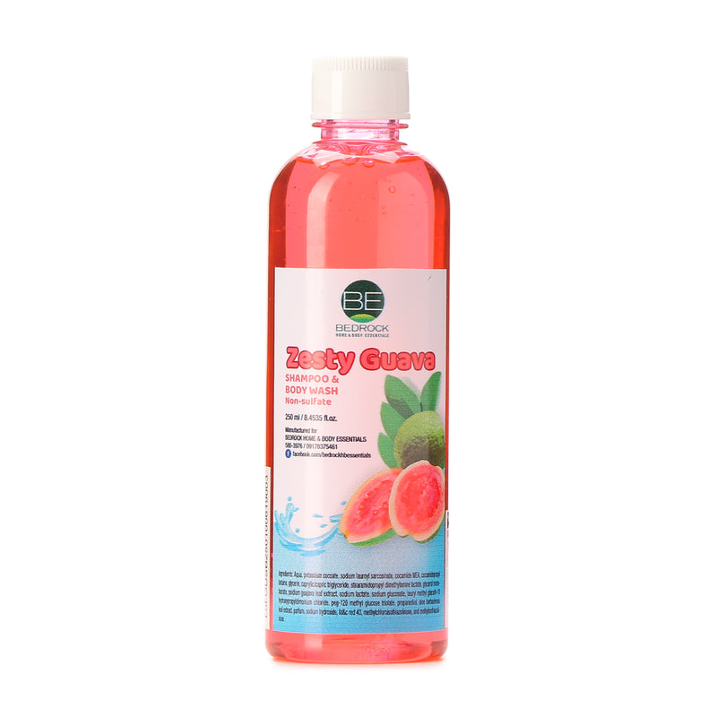 Bedrock Home and Body Essentials Zesty Guava Shampoo and Body Wash 250ml