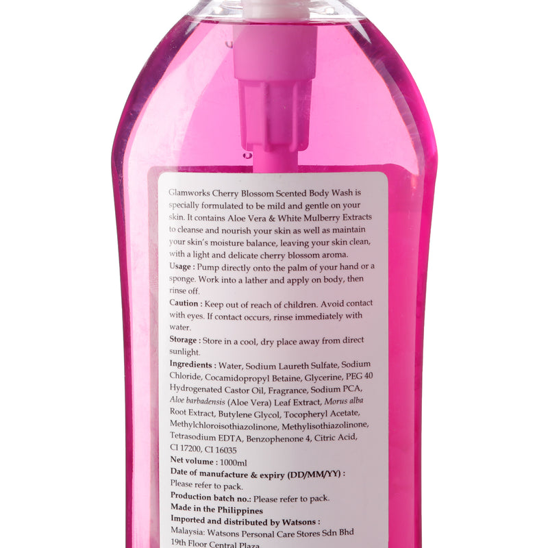 Glam Works Cherry Blossom Scented Body Wash 1L