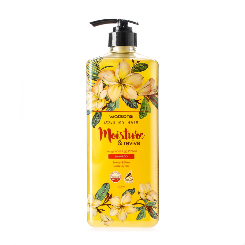 Watsons Frangipani and Egg Protein Moisture and Revive Nourishing Shampoo 1L