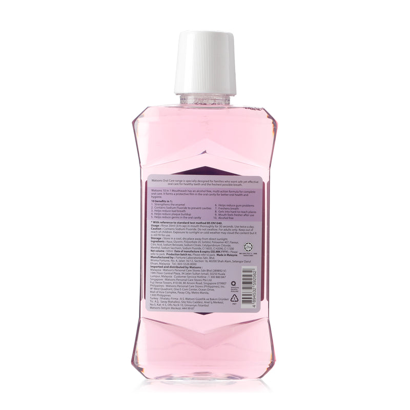 Watsons 10-in-1 Mouthwash 500ml