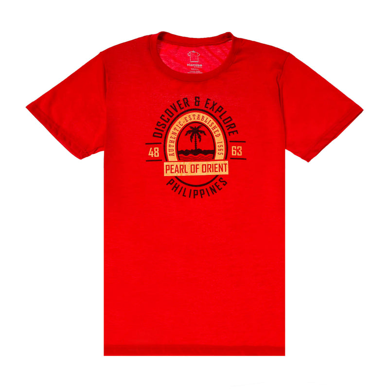 MENSLWCSTT/RED/L/NODIM KAMISA BY KULTURA MENS GRAPHIC TEE