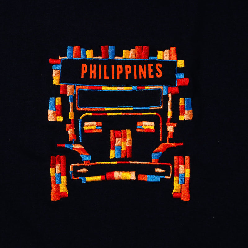 MENSCLRTSJ/NAVYB/M/NODIM KAMISA BY KULTURA EMBROIDERED JEEPNEY TEE