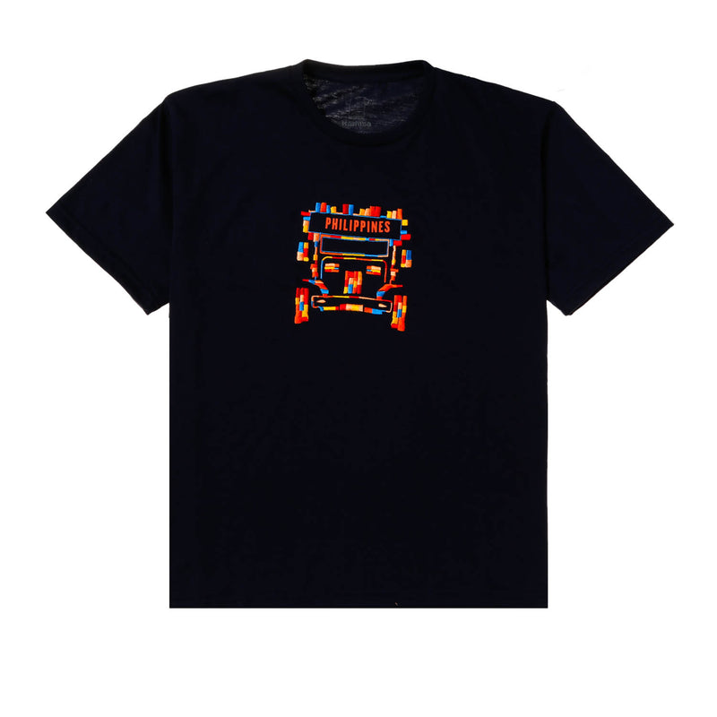 MENSCLRTSJ/NAVYB/M/NODIM KAMISA BY KULTURA EMBROIDERED JEEPNEY TEE