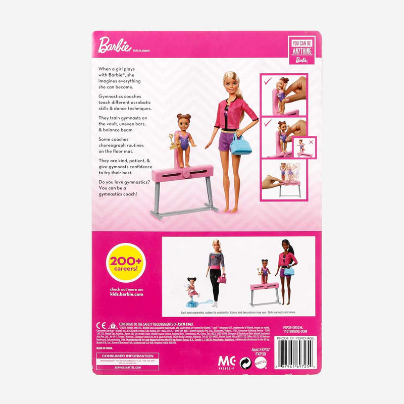 Barbie Gymnastics Coach Doll and Playset