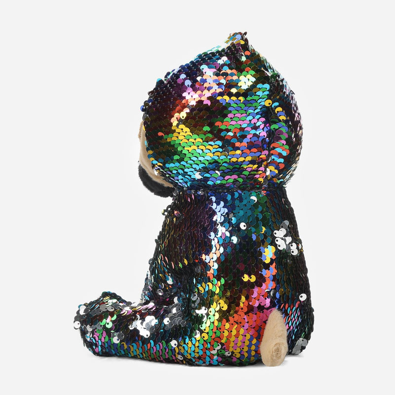 Toy Kingdom Sequined Hoodie Pug Plush _ Rainbow