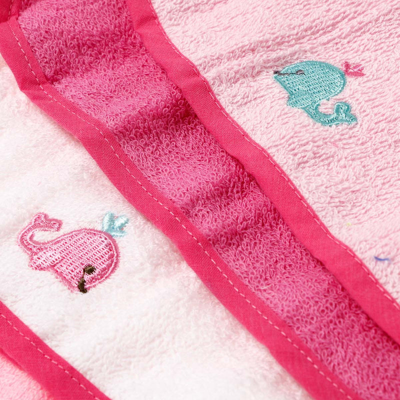 Bloom 4-Pack Whales Washcloth Set _ Pink