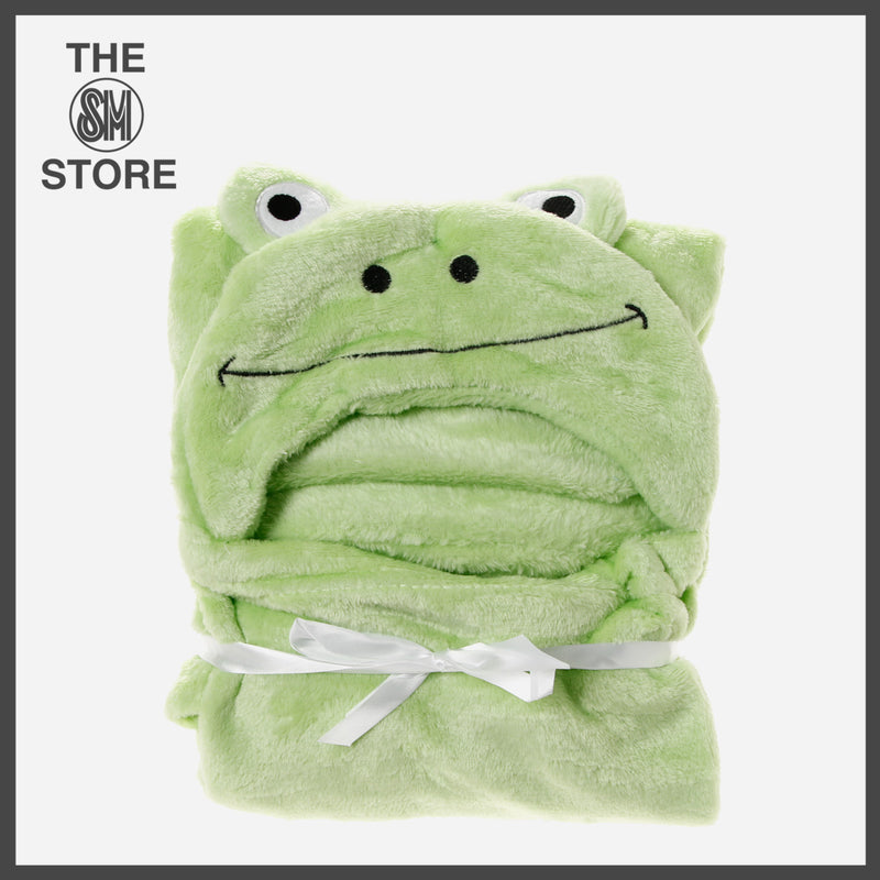 Bloom Frog Hooded Fleece Blanket _ Green