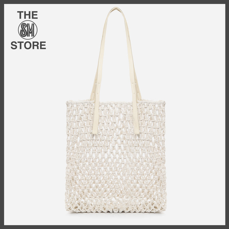 BAGTOTEMAC/CREAM/NOSIZ/NODIM TROPIKO BY KULTURA MACRAME TOTE BAG IN CREAM