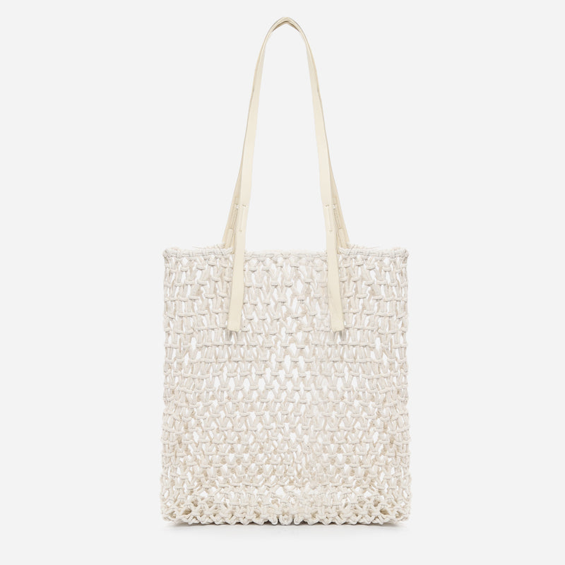 BAGTOTEMAC/CREAM/NOSIZ/NODIM TROPIKO BY KULTURA MACRAME TOTE BAG IN CREAM