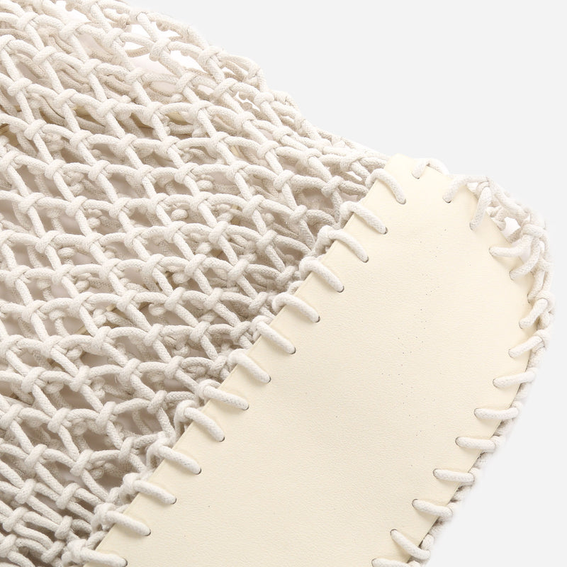 BAGTOTEMAC/CREAM/NOSIZ/NODIM TROPIKO BY KULTURA MACRAME TOTE BAG IN CREAM