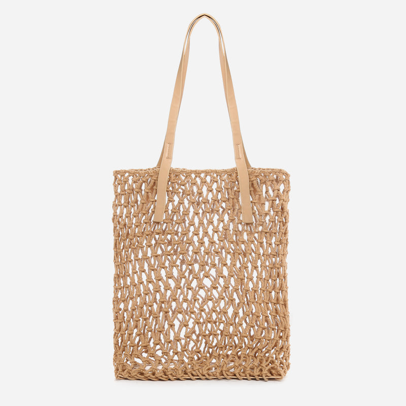 BAGTOTEMAC/TAN/NOSIZ/NODIM TROPIKO BY KULTURA MACRAME TOTE BAG IN TEN