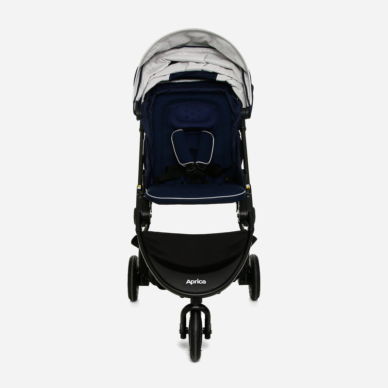 Aprica Easy Buggy Three-Wheel Stroller _ Navy Blue