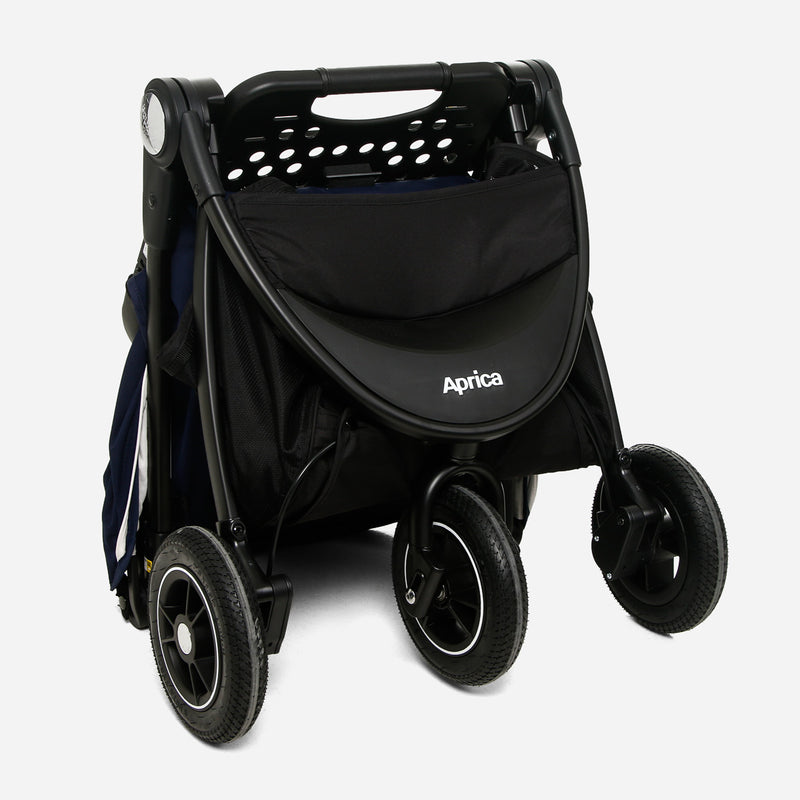 Aprica Easy Buggy Three-Wheel Stroller _ Navy Blue