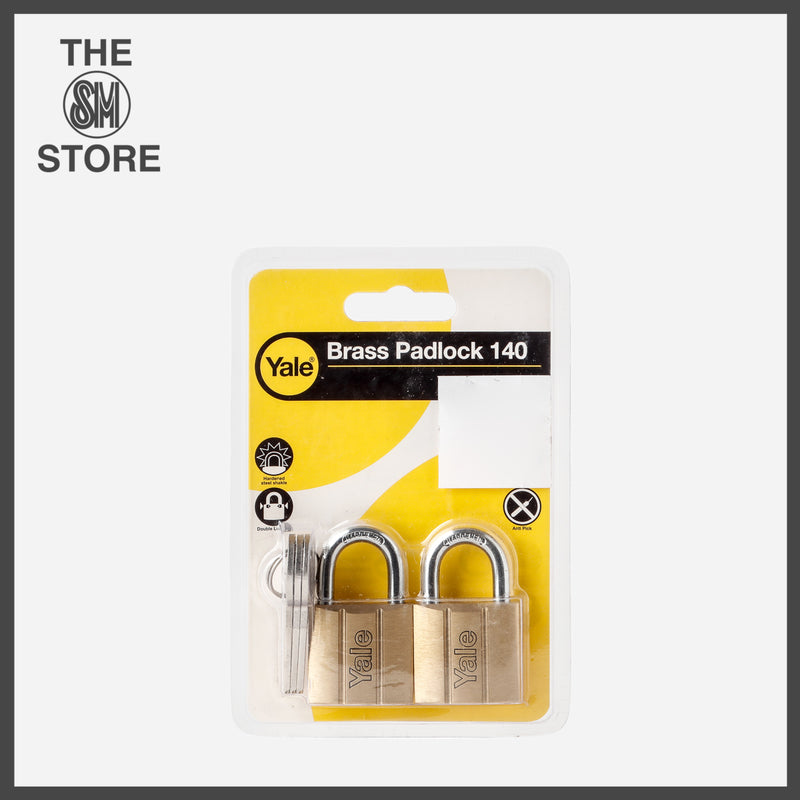 Yale 2-Pack Brass Padlock 30mm 140.30