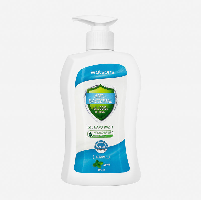 Watsons Anti-Bacterial Gel Hand Wash 500ml _ Mint