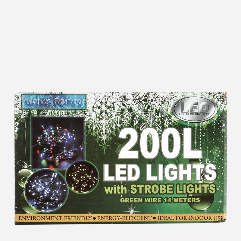 Yuletide Fantasy 200 Strobe LED Christmas Lights 14m _ Warm White