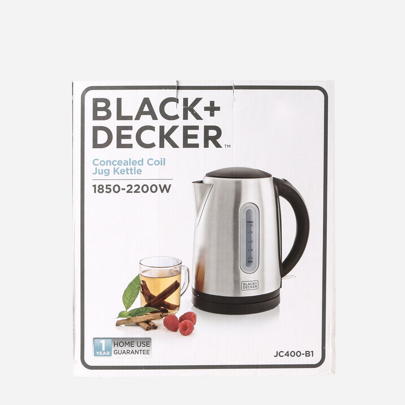 Black and Decker Concealed Coil Jug Kettle 1.7L JC400-B1