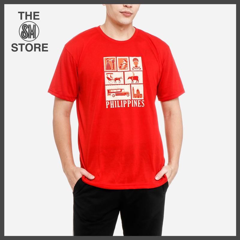 MENSLWCSTR/RED/L/NODIM KAMISA BY KULTURA MENS GRAPHIC TEE