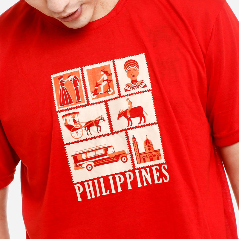 MENSLWCSTR/RED/L/NODIM KAMISA BY KULTURA MENS GRAPHIC TEE