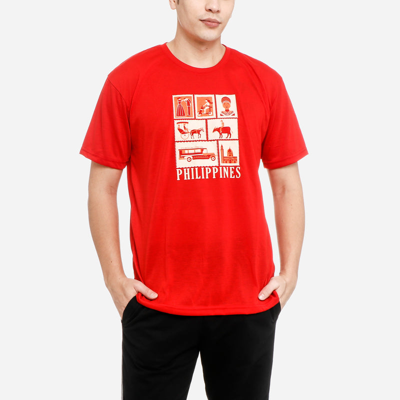 MENSLWCSTR/RED/L/NODIM KAMISA BY KULTURA MENS GRAPHIC TEE