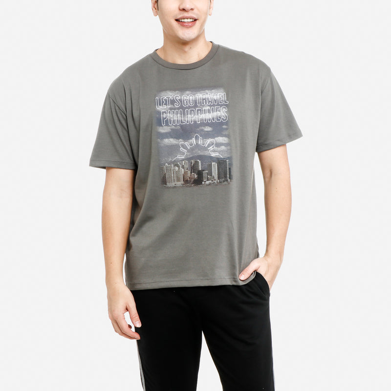 MENSCLRTSL/GRAY/L/NODIM KAMISA BY KULTURA GRAPHIC TEE