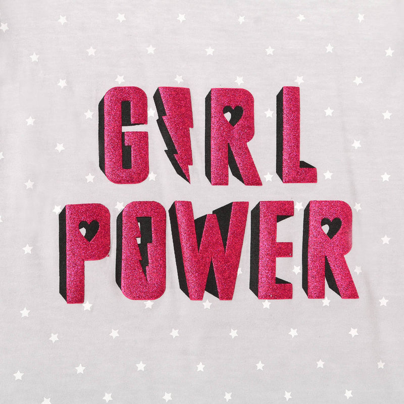 SmartBuy Girls_ Size Extra Large Girl Power Statement Tee in Gray