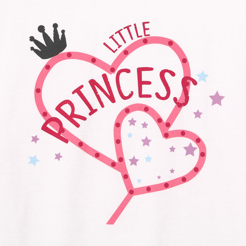 SmartBuy Girls_ Size Large Little Princess Graphic Tee in White