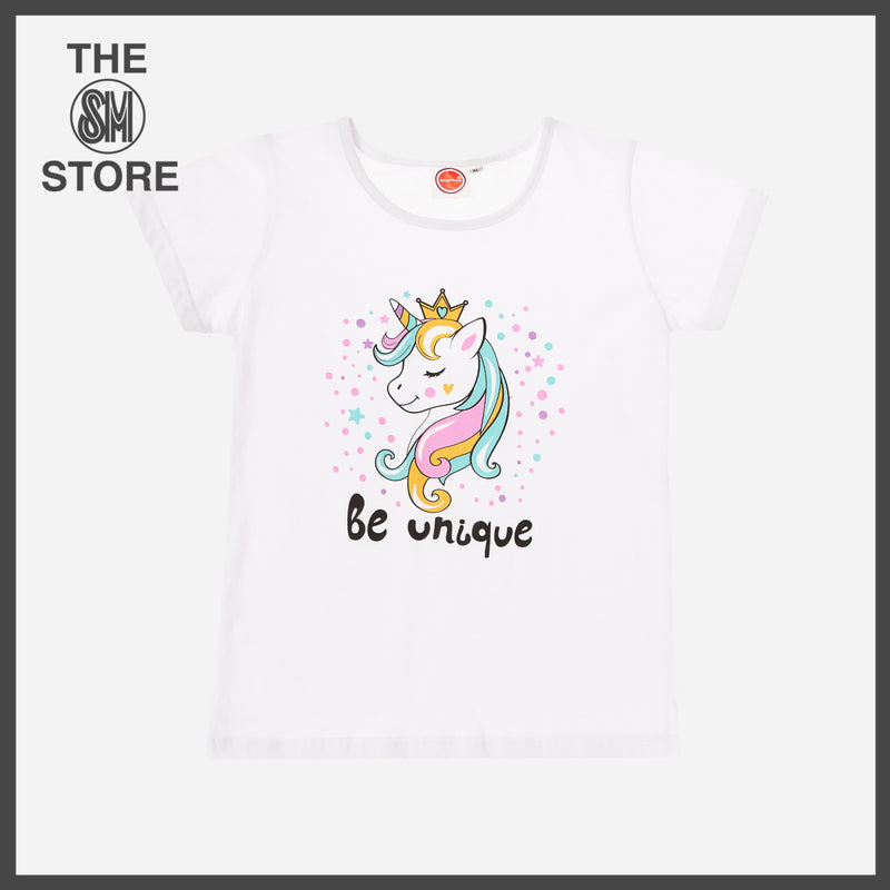 SmartBuy Girls_ Size Extra Large Be Unique Unicorn Graphic Tee in White