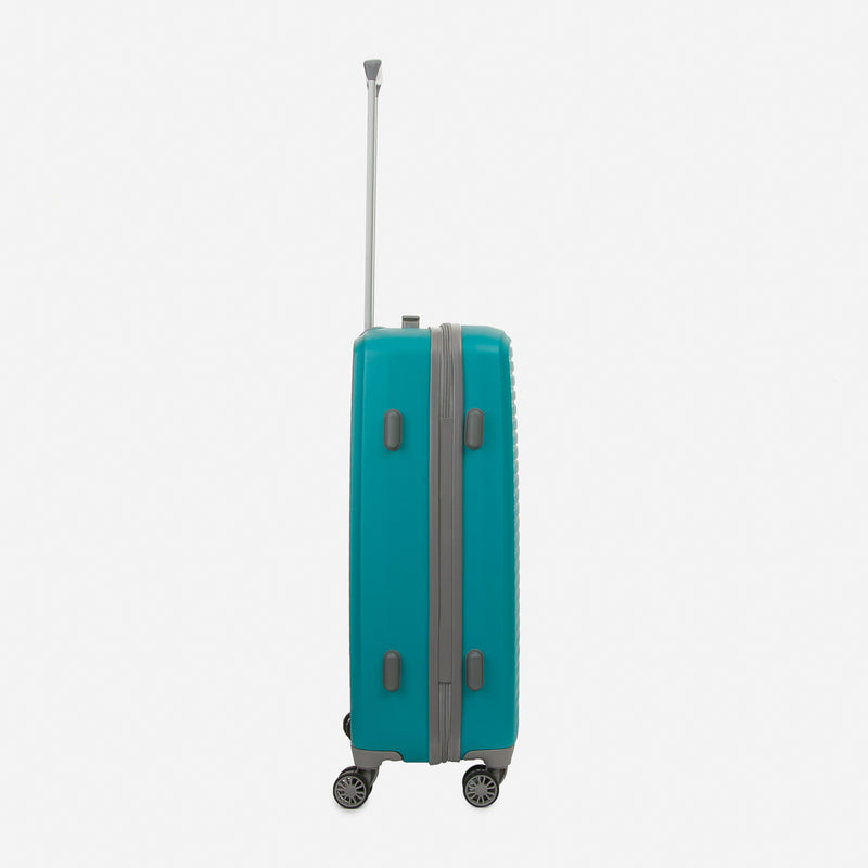 Travel Basic KX Hail 24-Inch Medium Hard Case Luggage in Teal Blue