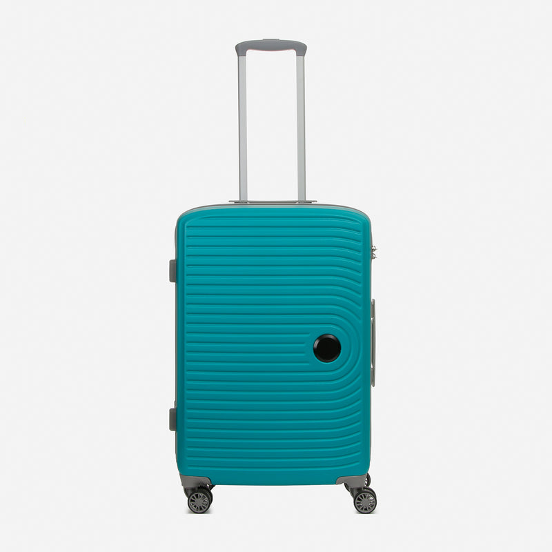 Travel Basic KX Hail 24-Inch Medium Hard Case Luggage in Teal Blue