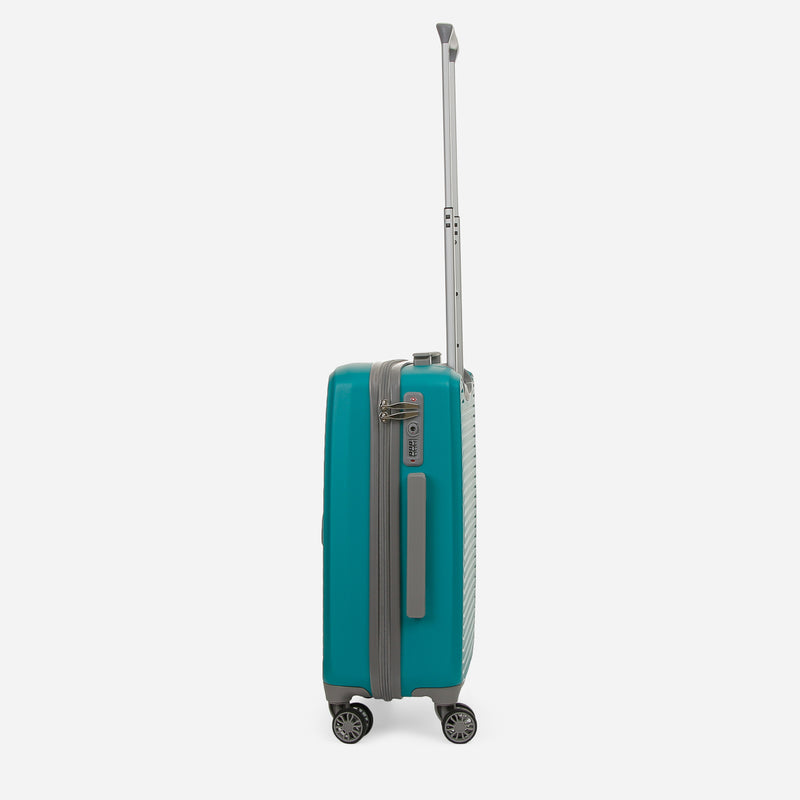 Travel Basic KX Hail 20-Inch Small Hard Case Luggage in Teal Blue