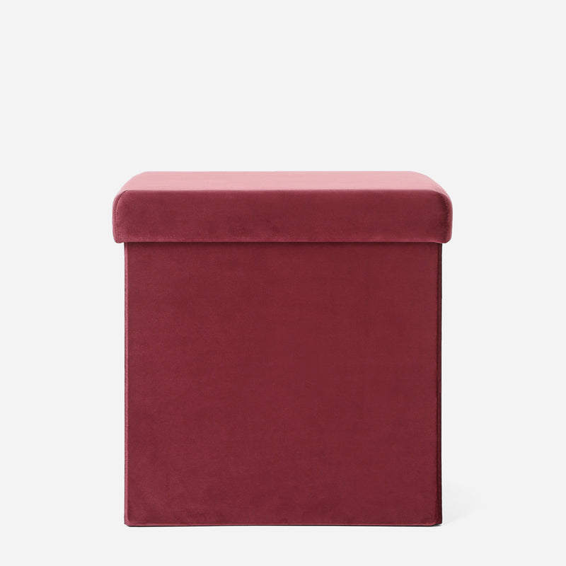 SM Home Folding Small Ottoman and Storage _ Maroon