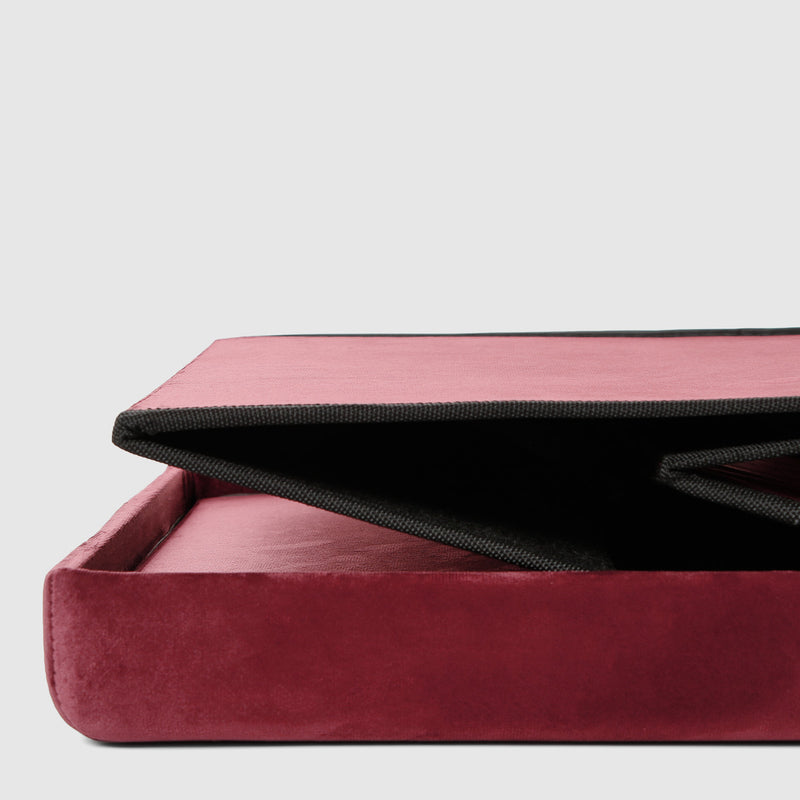 SM Home Folding Small Ottoman and Storage _ Maroon