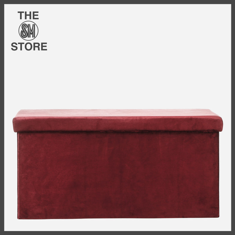 SM Home Folding Large Ottoman and Storage _ Maroon