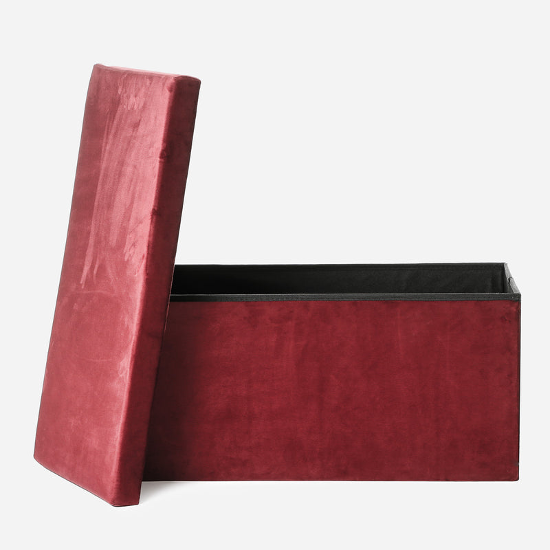 SM Home Folding Large Ottoman and Storage _ Maroon