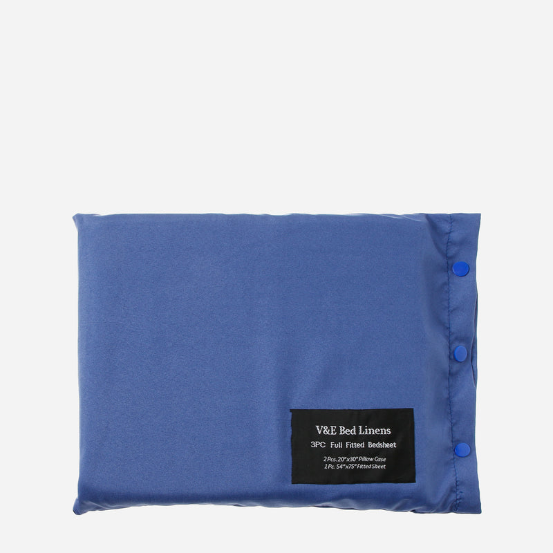 V&E 3-Piece Full Size Bedding Set _ Royal Blue